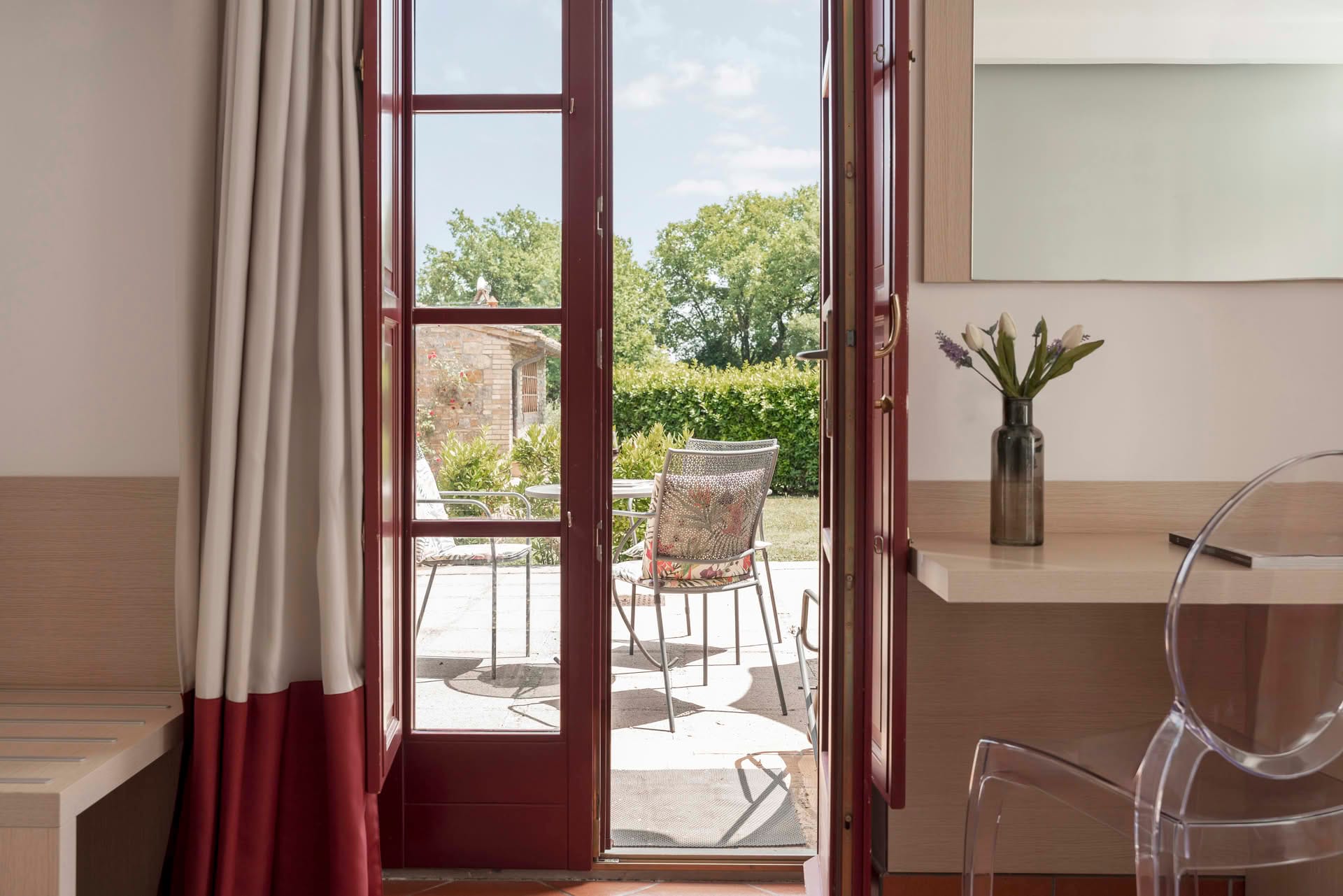 Camera Giardino Camere Casolare Terre Rosse Sangimignano 07